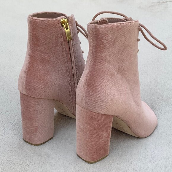 Joie Lakia Velour Peep Toe Heel Booties Sz EU38 NWOT - Picture 8 of 15